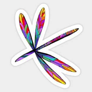 Dragonfly Rainbow Single Sticker